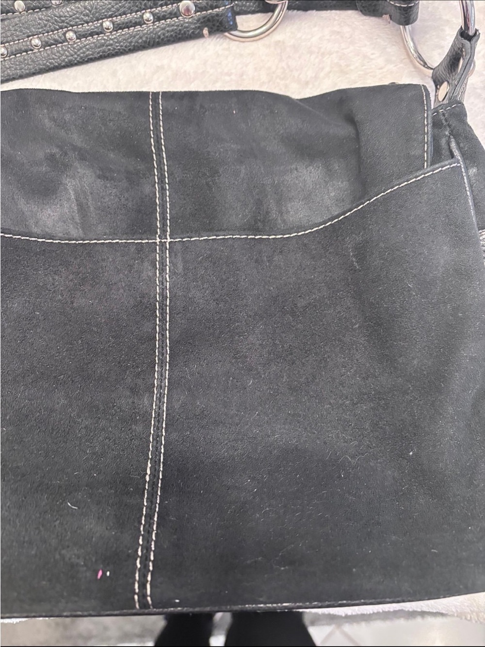 Kathy Van Zeeland Studded Suede Purse - Picture 5 of 12